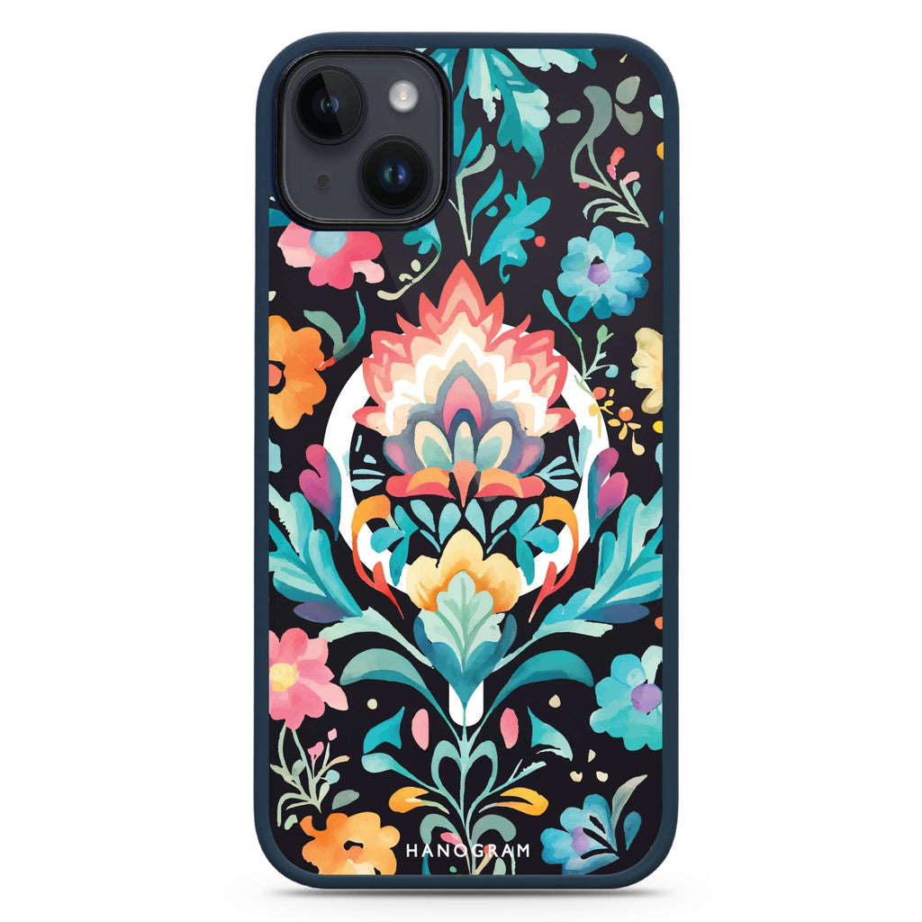 Watercolor Floral iPhone 14 Plus MagSafe Compatible Impact Guard Bumper Case
