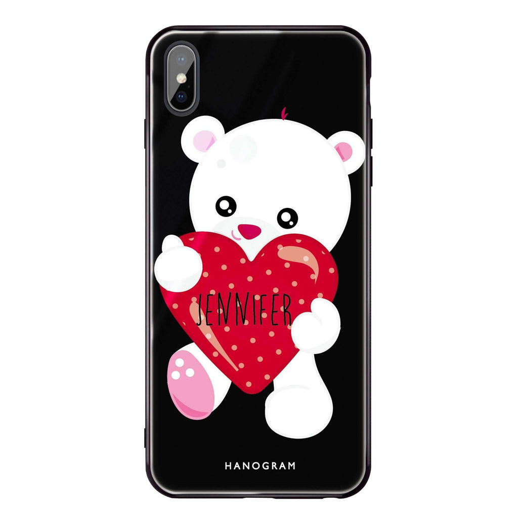 Lovely Bear iPhone X Glass Case