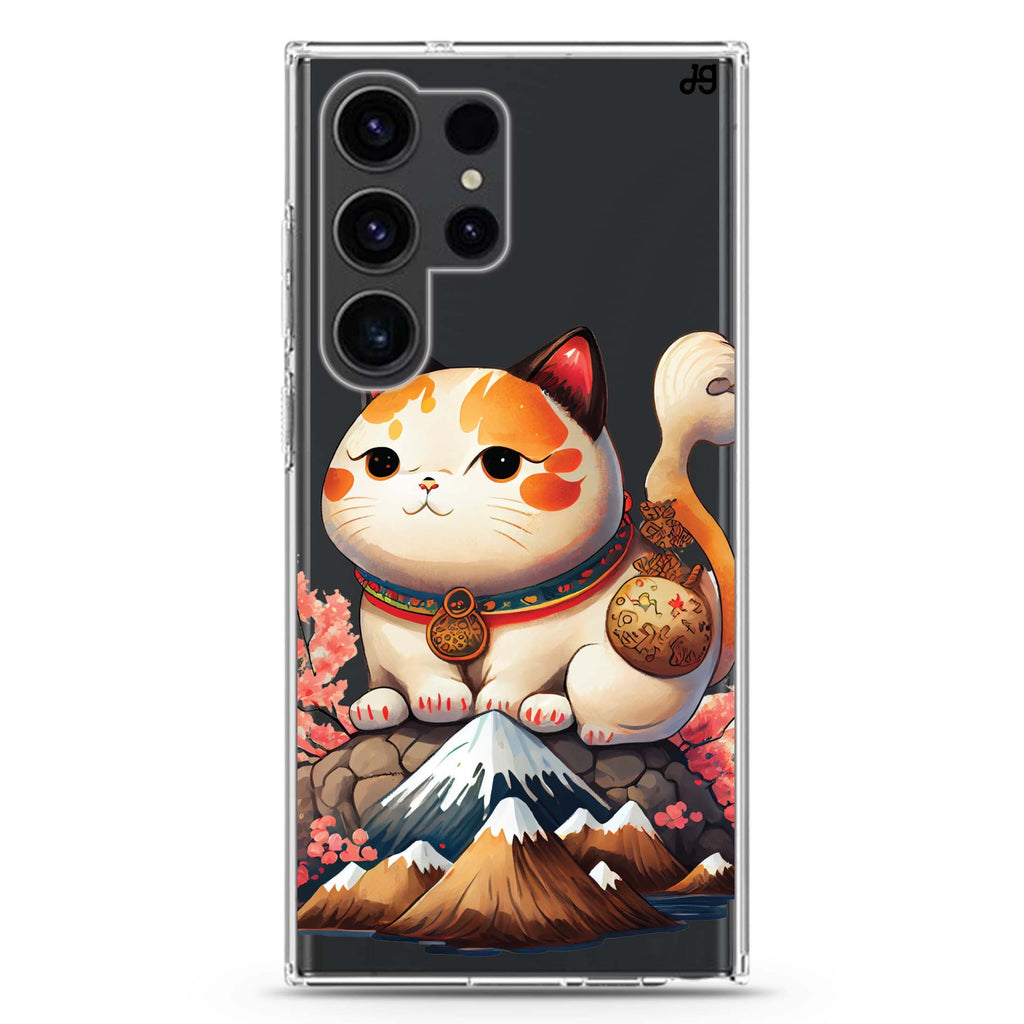 Kawaii Cat Samsung Galaxy S26/S25/S24/S23/S22 Ultra ultra clear case, transparent design, main view