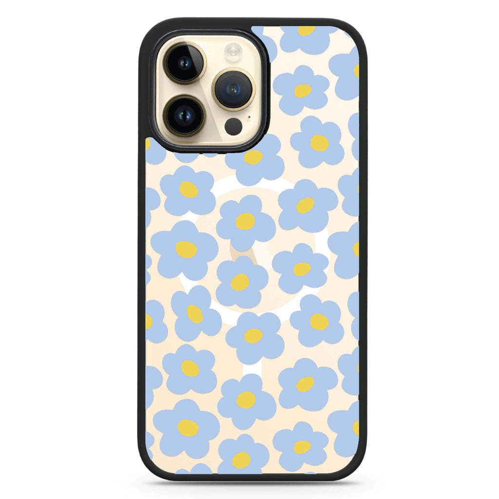 Flowers Pattern MagSafe Compatible Impact Guard Bumper Case