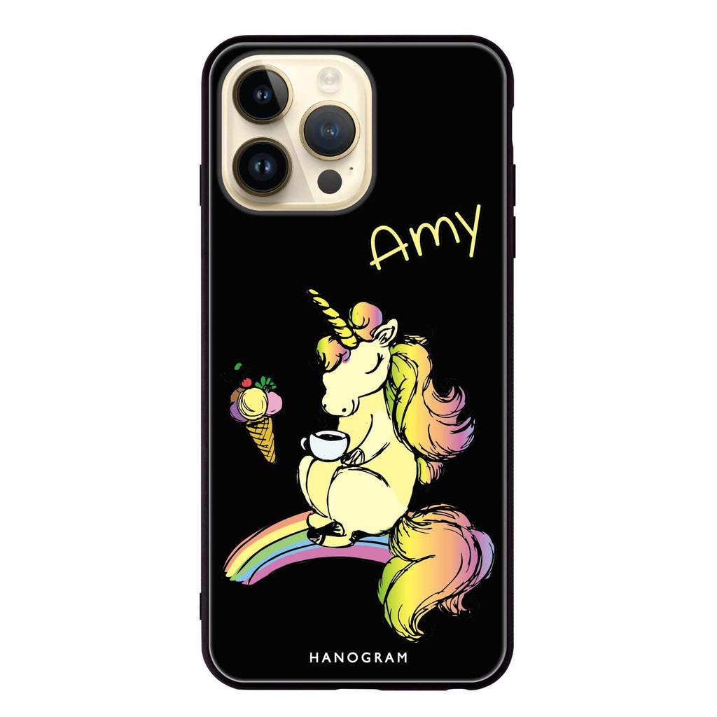 Cute Unicorn iPhone 13 Pro Max Glass Case