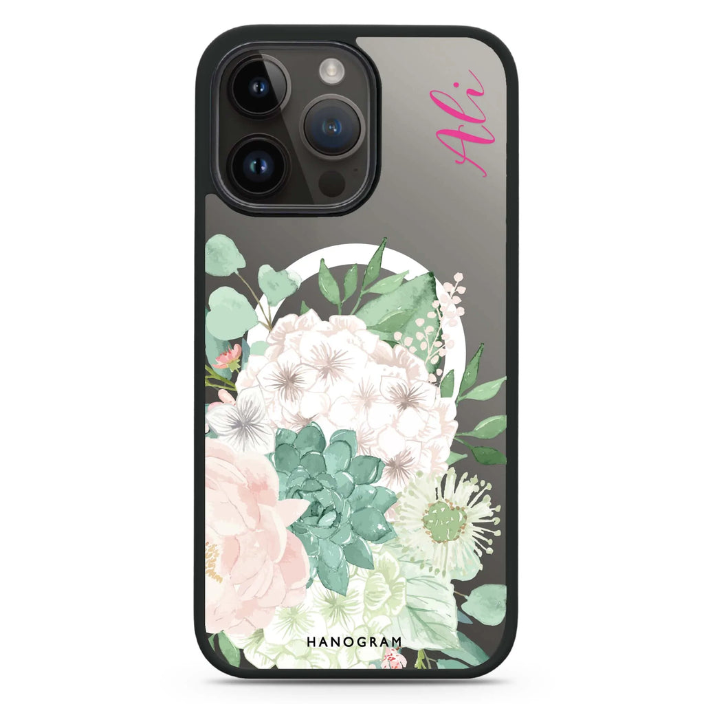 Vintage Flowers MagSafe Compatible Impact Guard Bumper Case