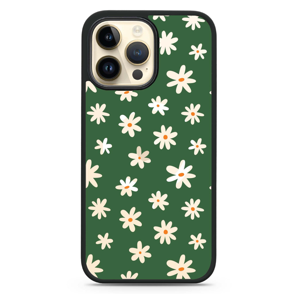 Flowers Pattern MagSafe Compatible Impact Guard Bumper Case