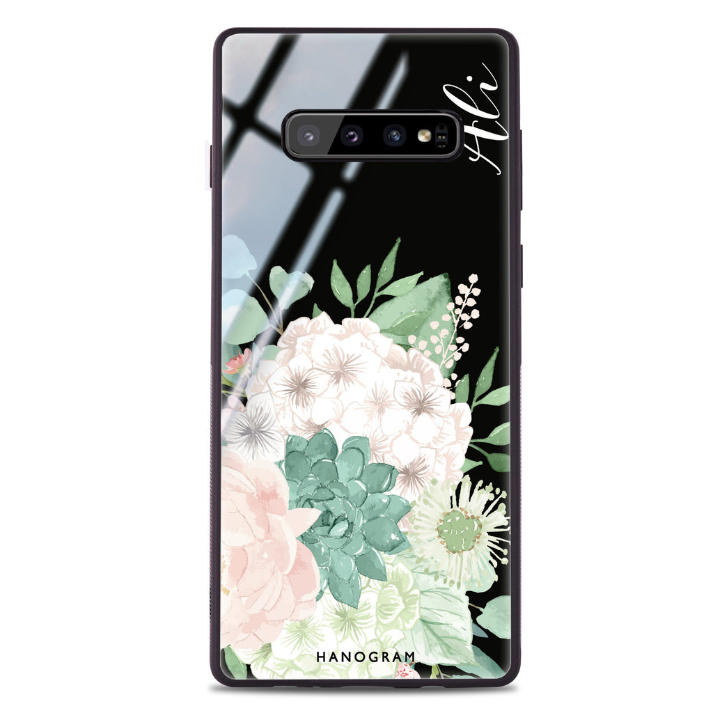 Vintage Flowers Samsung S10 Plus Glass Case