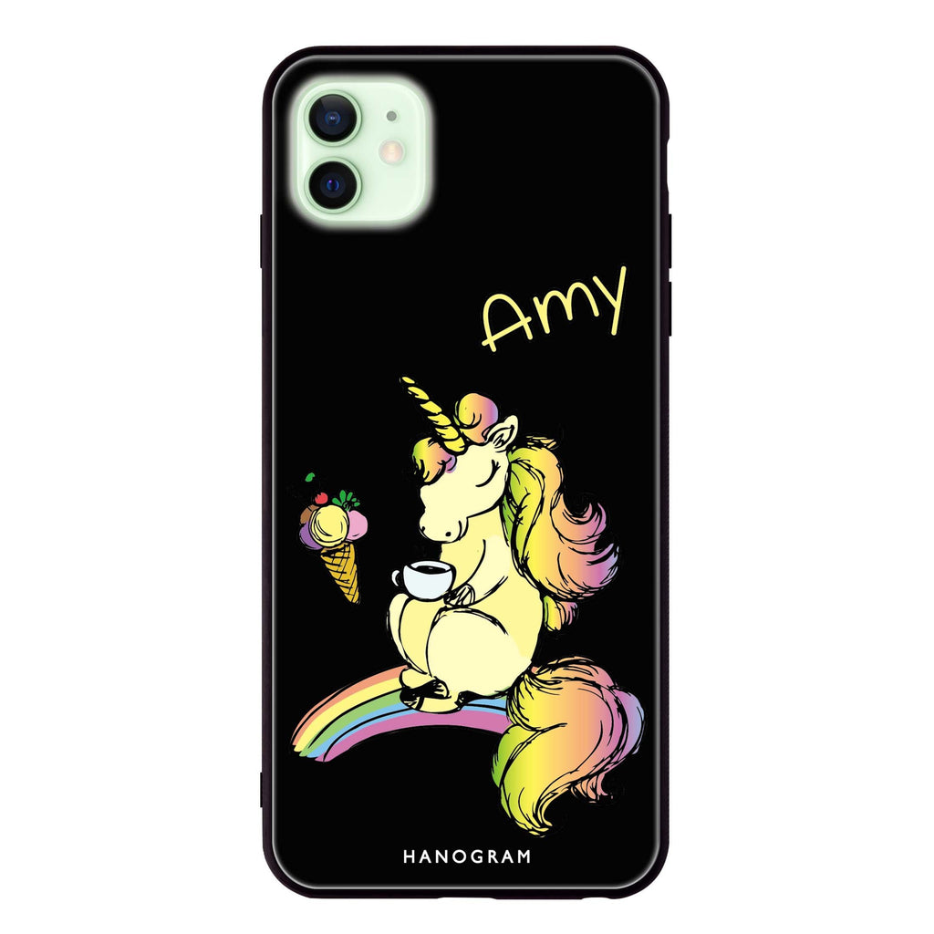 Cute Unicorn iPhone 12 mini Glass Case