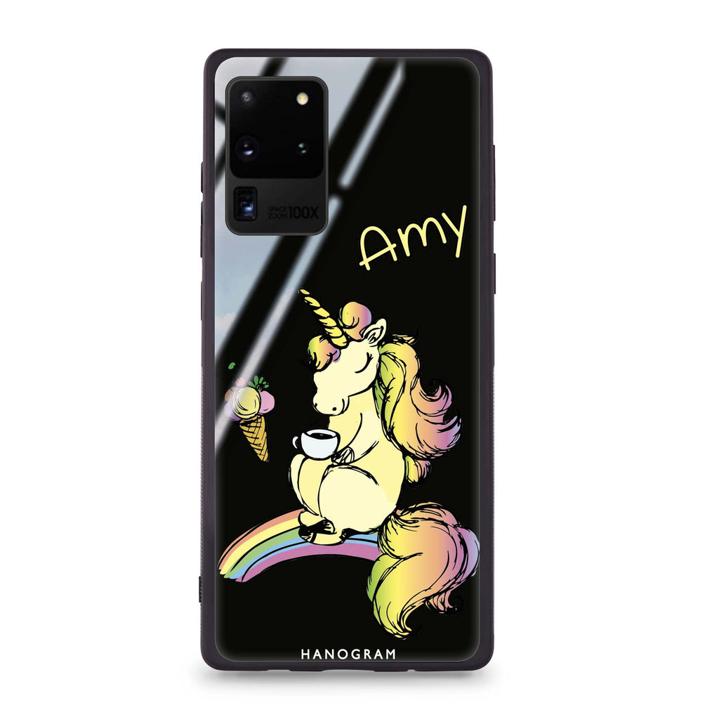 Cute Unicorn Samsung Glass Case