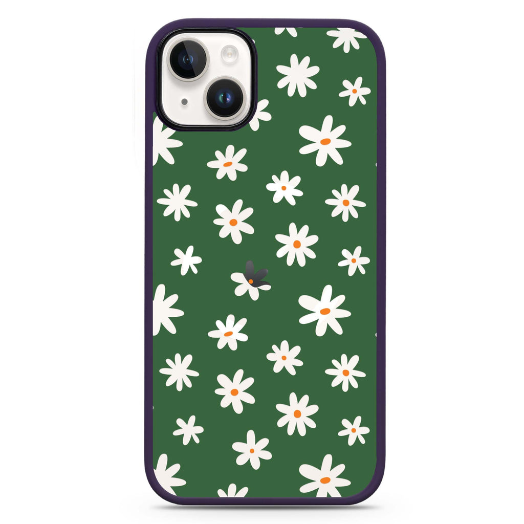 Flowers Pattern iPhone 14 Plus MagSafe Compatible Impact Guard Bumper Case