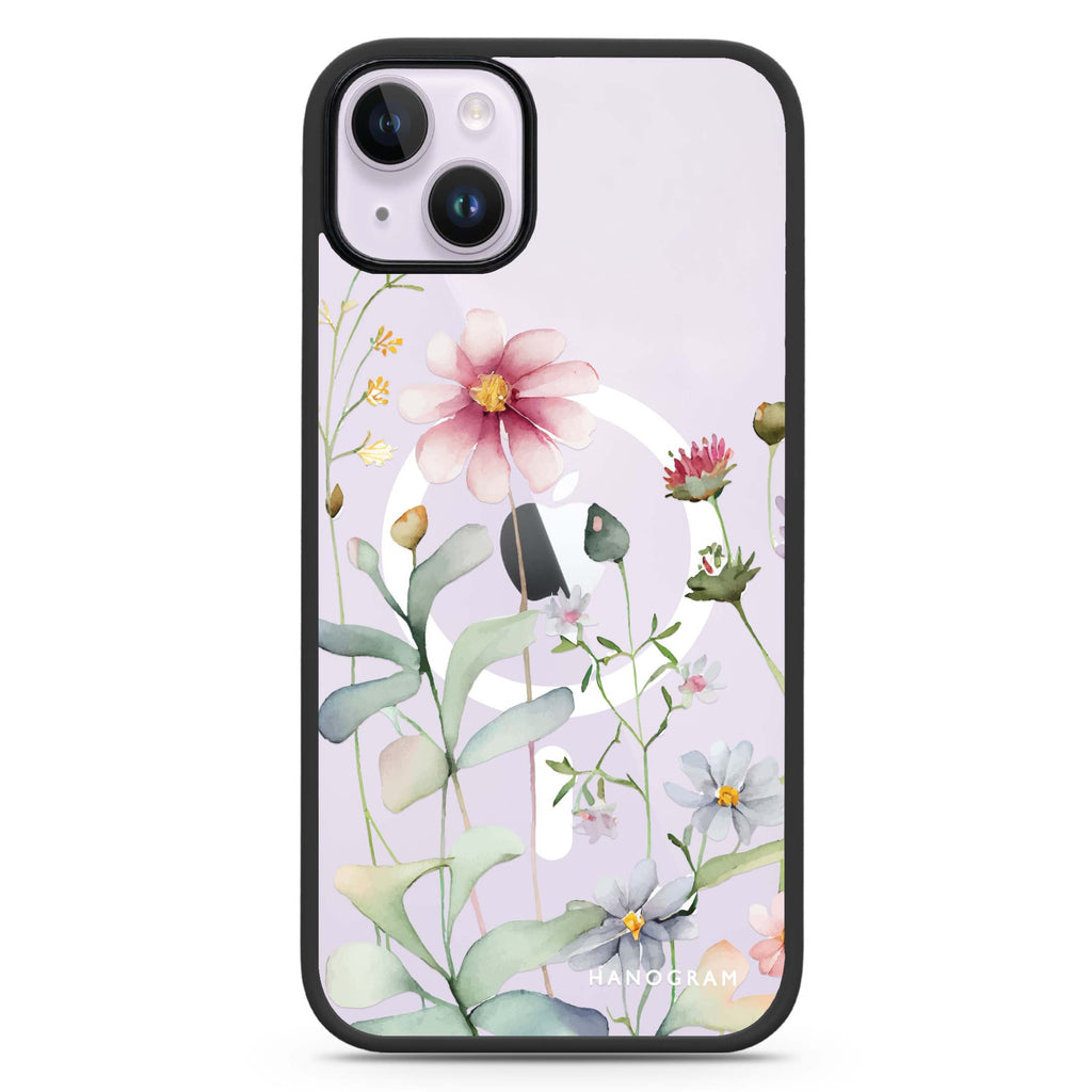 Floral iPhone 14 Plus MagSafe Compatible Impact Guard Bumper Case