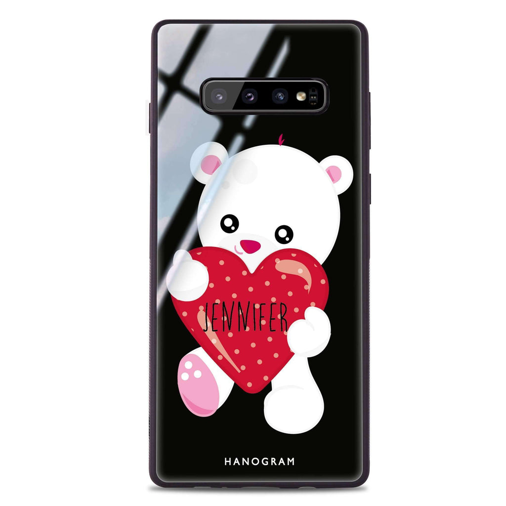 Lovely Bear Samsung S10 Plus Glass Case
