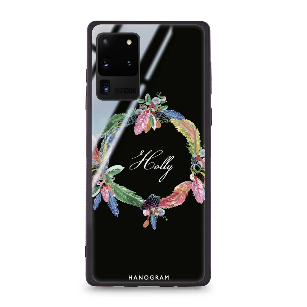 Watercolour Feather Samsung Glass Case