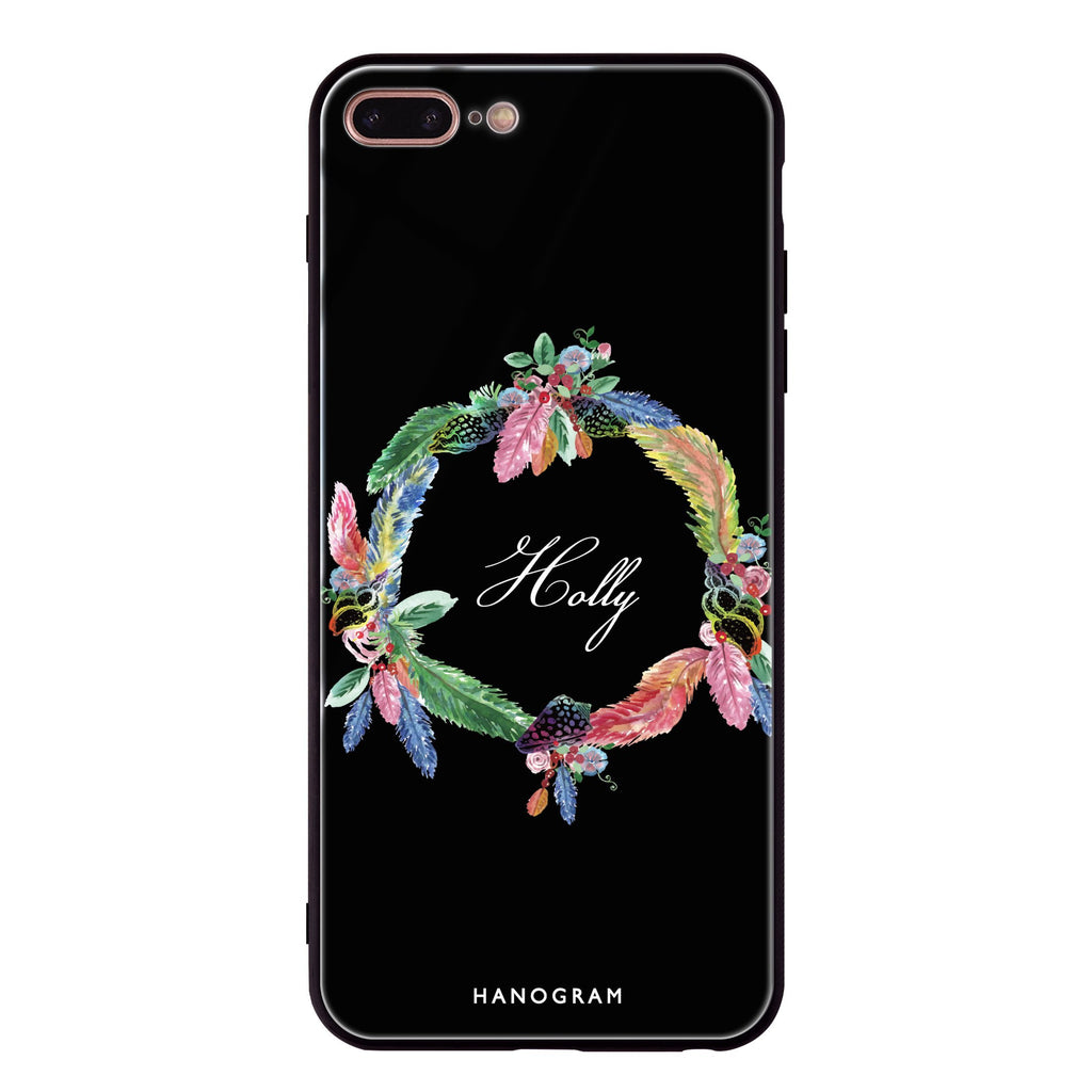 Watercolour Feather iPhone 7 Plus Glass Case