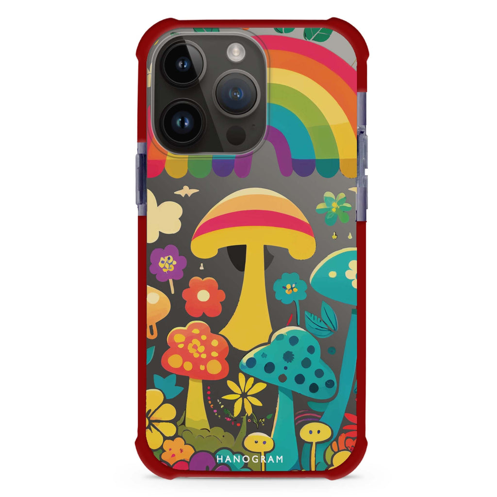 Rainbow Mushroom Garden iPhone 13 Pro Ultra Shockproof Case