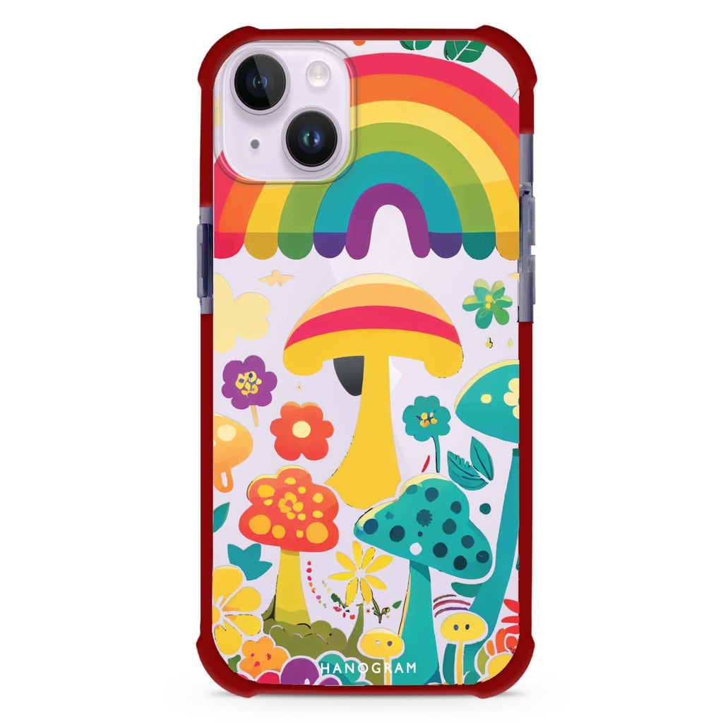 Rainbow Mushroom Garden iPhone 13 Ultra Shockproof Case