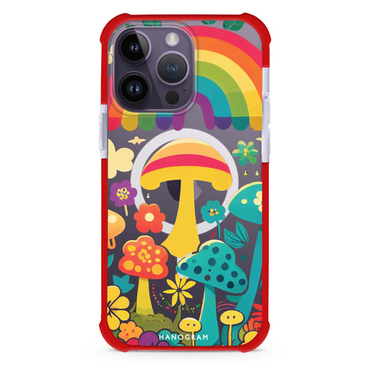 Rainbow Mushroom Garden MagSafe Compatible Ultra Shockproof Case