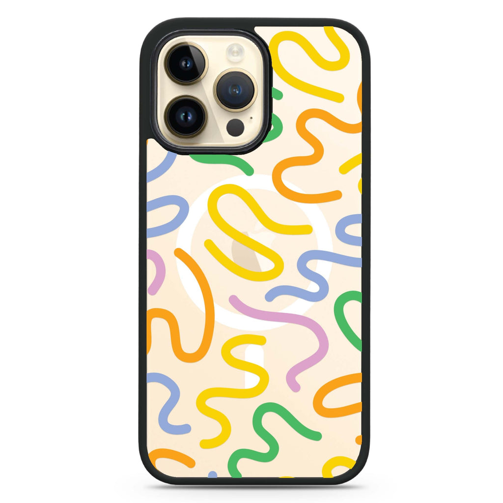 Abstract Doodles MagSafe Compatible Impact Guard Bumper Case