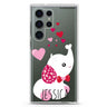 Lovely Elephant personalized name Samsung Galaxy S26/S25/S24/S23/S22 Ultra ultra clear case, transparent design, main view