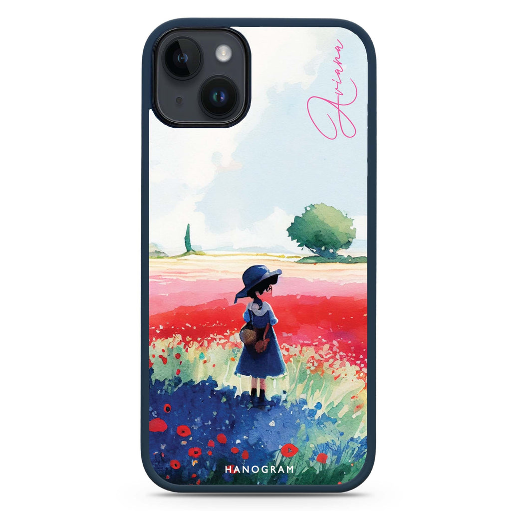 A Little Girl iPhone 14 Plus MagSafe Compatible Impact Guard Bumper Case