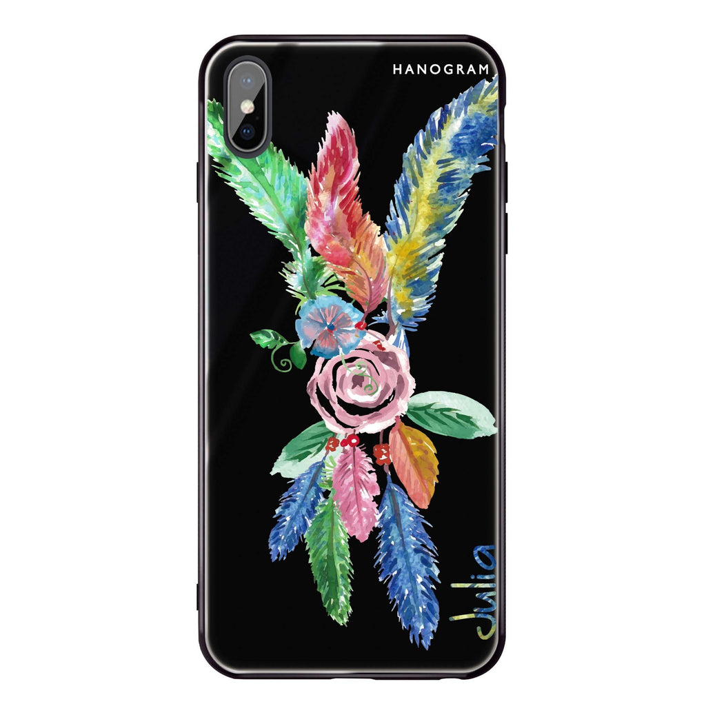 Feather iPhone XS Glass Case