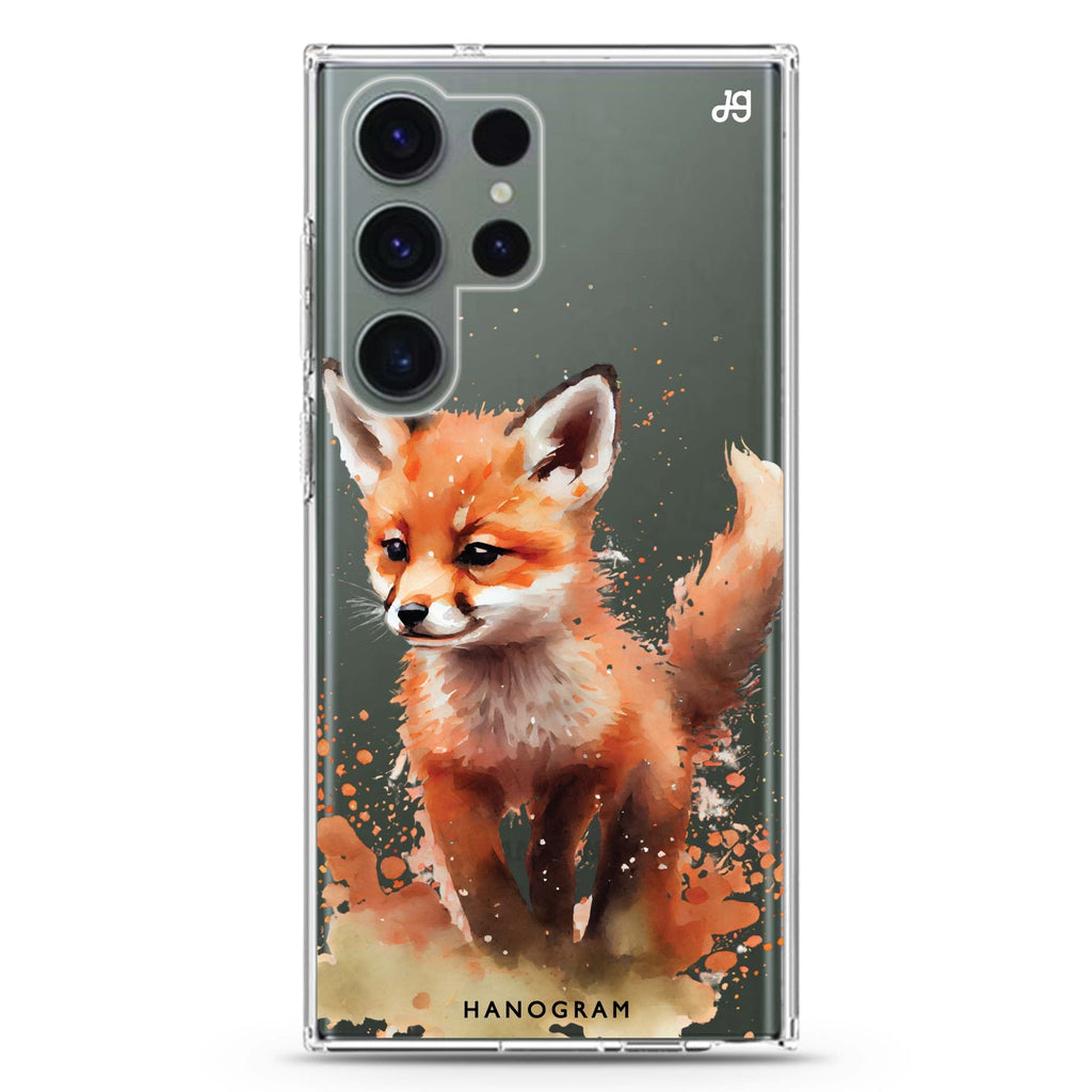 A Fox Samsung Galaxy S26/S25/S24/S23/S22 Ultra ultra clear case, transparent design, main view