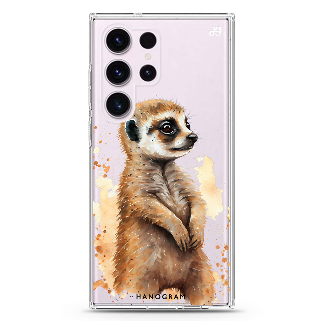 A Meerkat Samsung Galaxy S26/S25/S24/S23/S22 Ultra ultra clear case, transparent design, main view