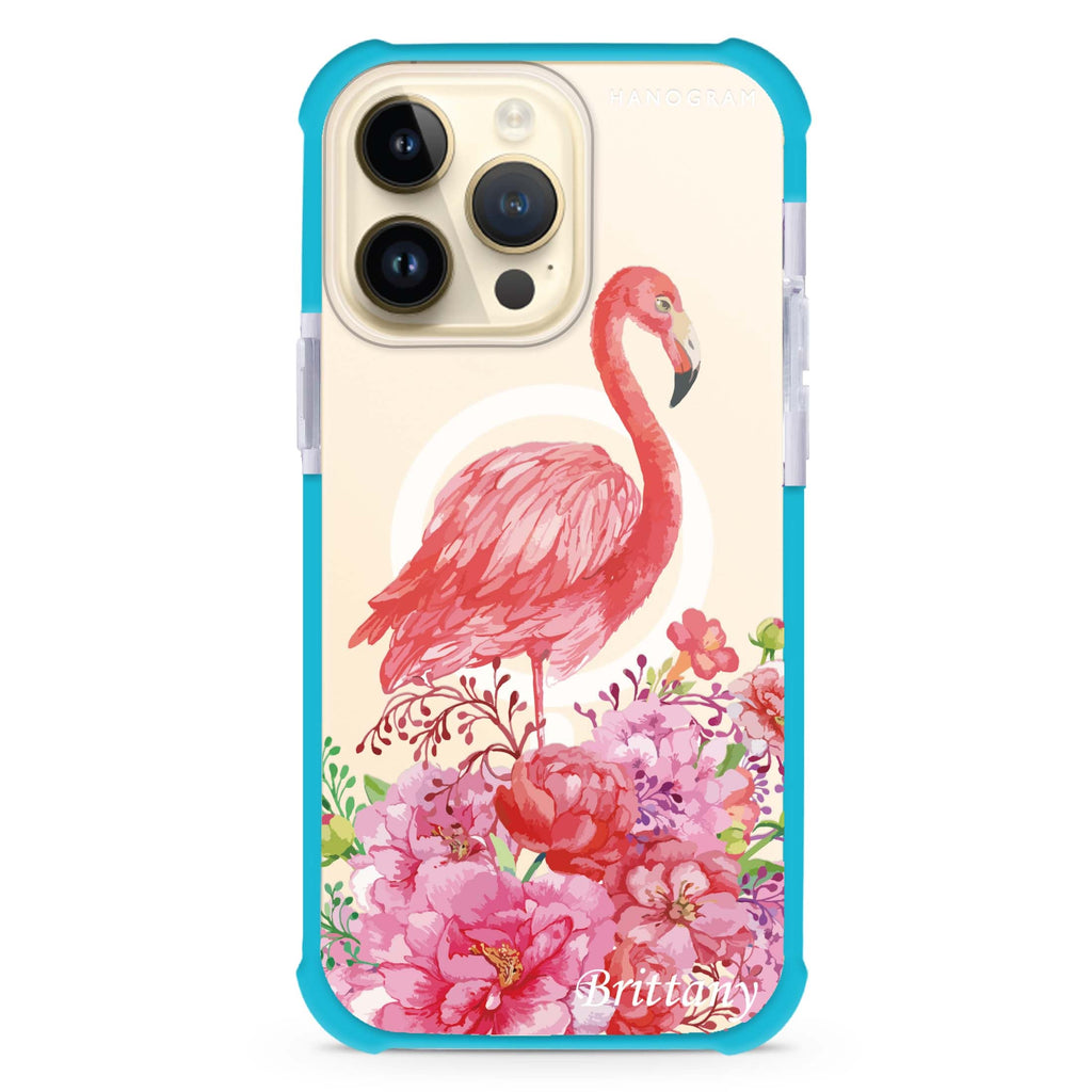 Flamingo & Flower MagSafe Compatible Ultra Shockproof Case