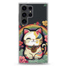 Japanese Lucky Cat Samsung Galaxy S26/S25/S24/S23/S22 Ultra ultra clear case, transparent design, main view