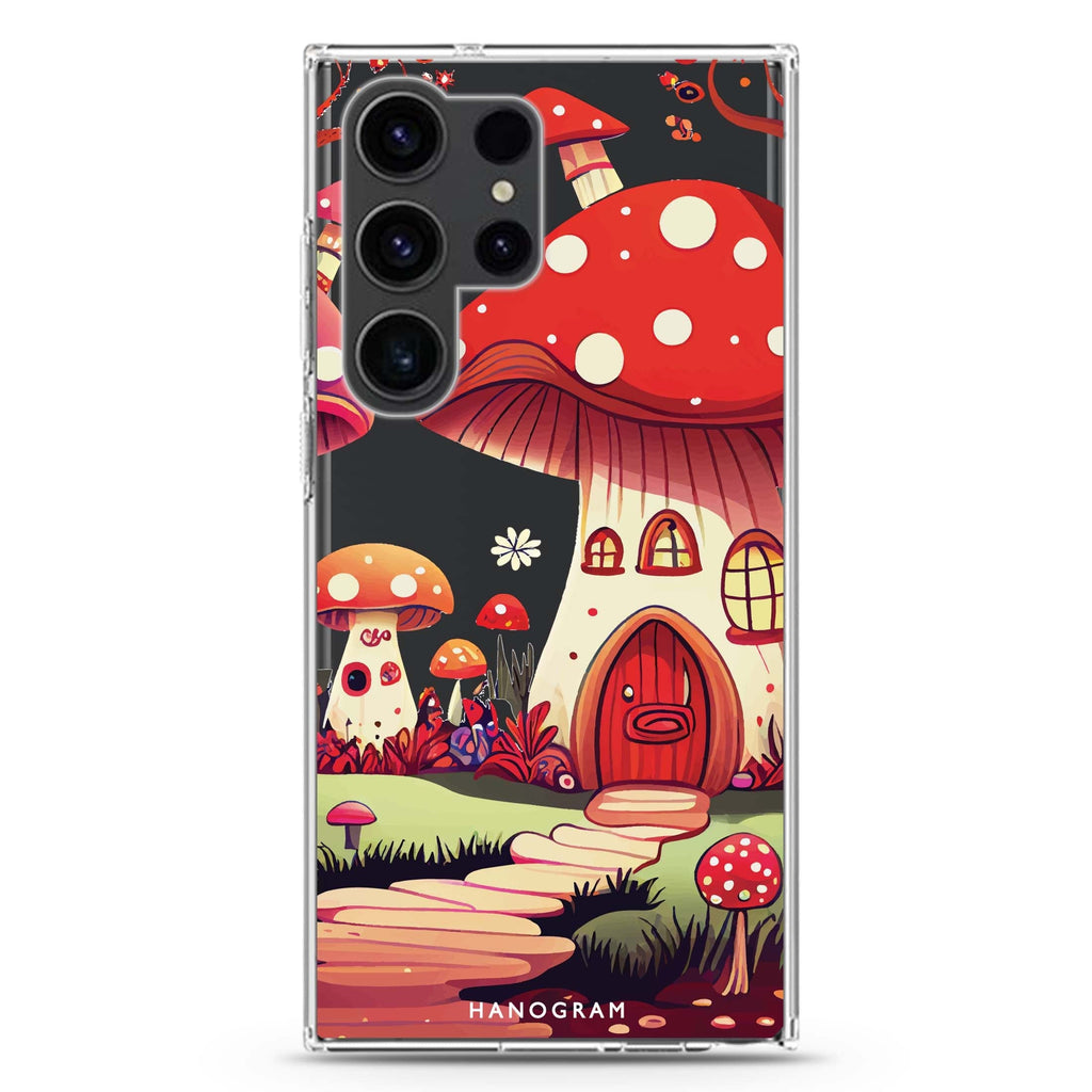 Mushroom Art #2 Samsung Galaxy S26/S25/S24/S23/S22 Ultra ultra clear case, transparent design, main view