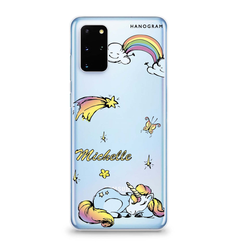 Rainbow Unicorn Samsung S20 Soft Clear Case
