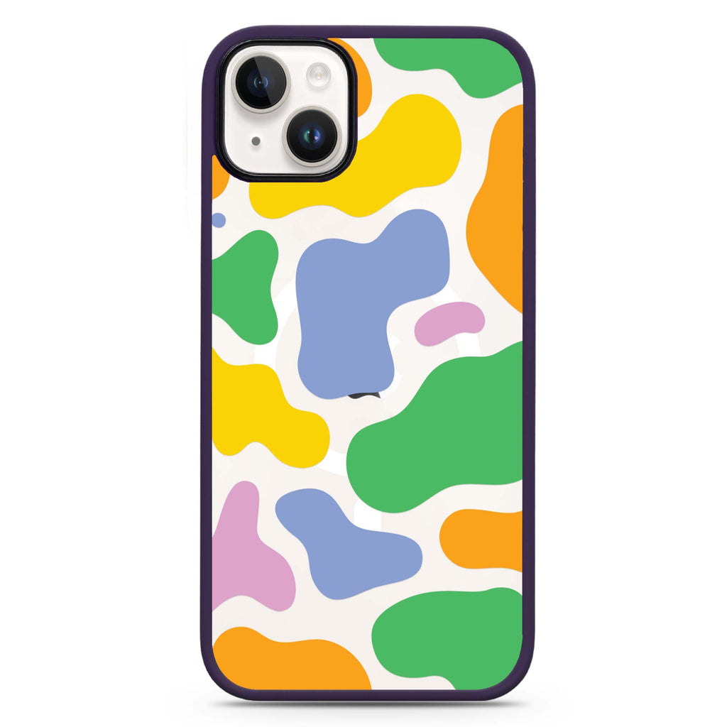 Abstract Doodles iPhone 14 Plus MagSafe Compatible Impact Guard Bumper Case