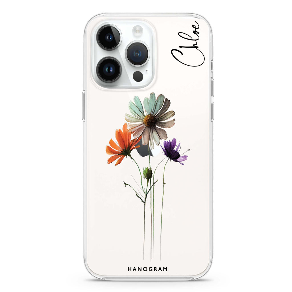 A watercolour floral iPhone 13 Pro Ultra Clear Case