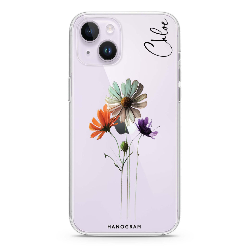A watercolour floral iPhone 13 Ultra Clear Case