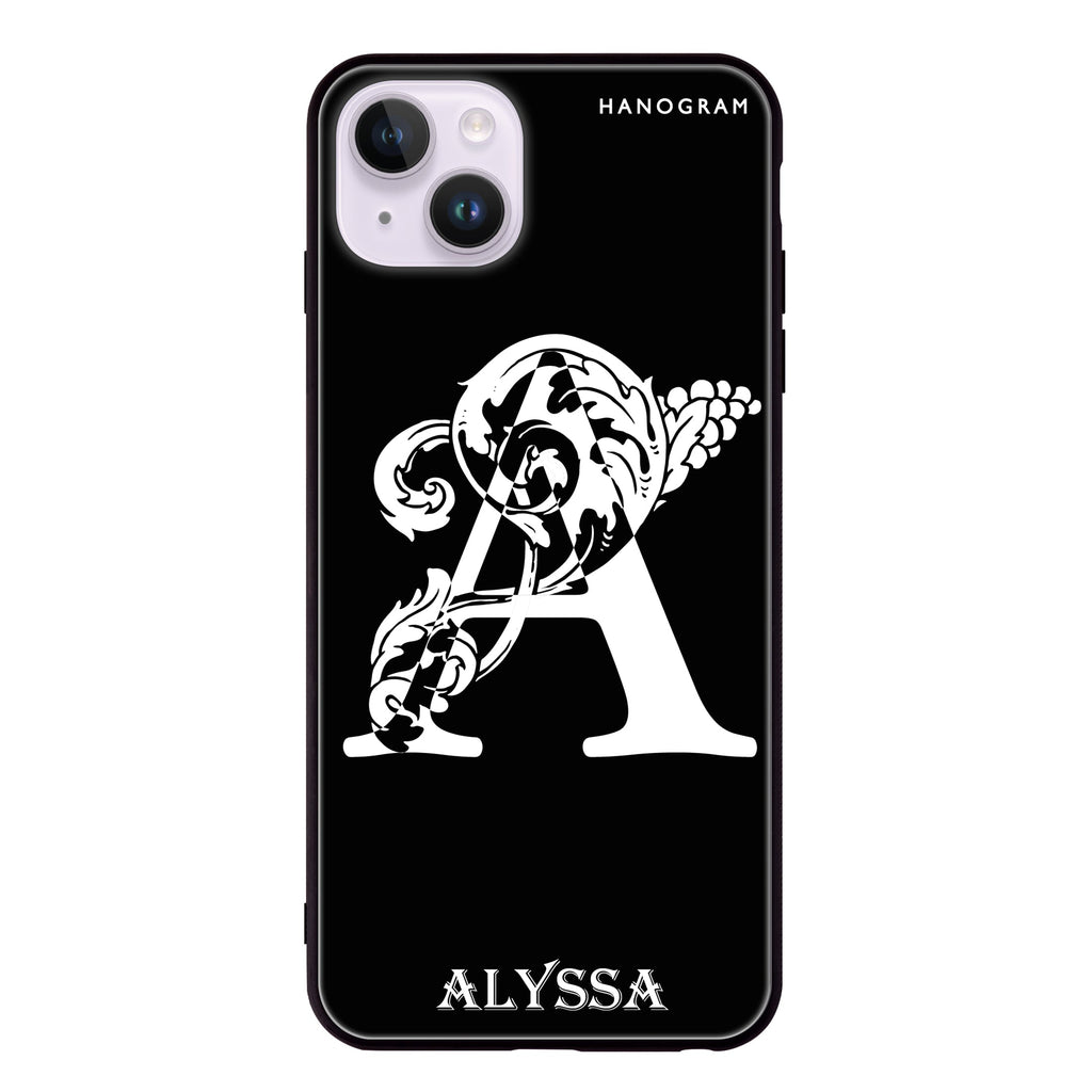 Ornamental Alphabet iPhone 14 Plus Glass Case