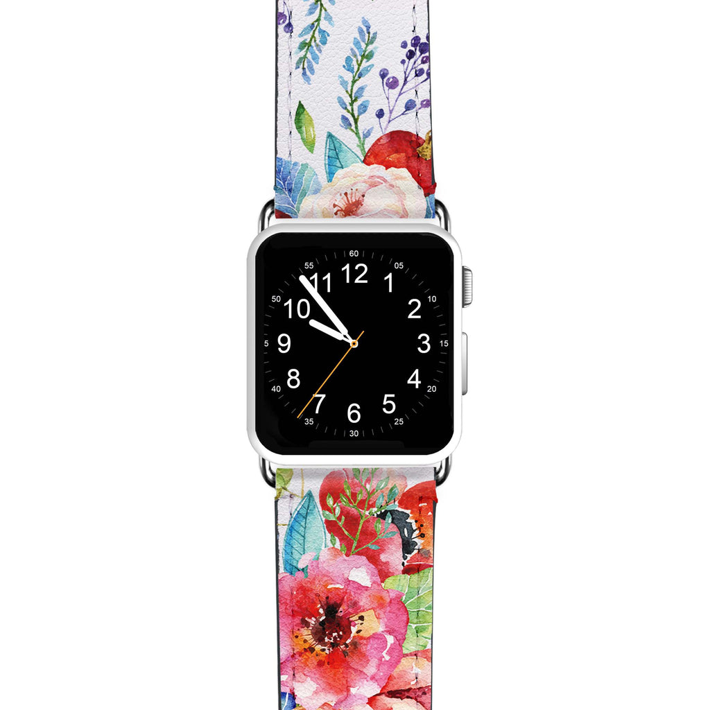 Awakening Watercolor Flowers Florals APPLE WATCH BANDS
