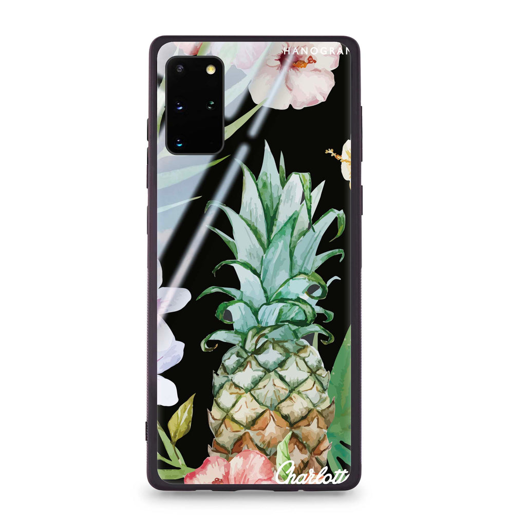 Pineapple & Floral Samsung S20 Plus Glass Case