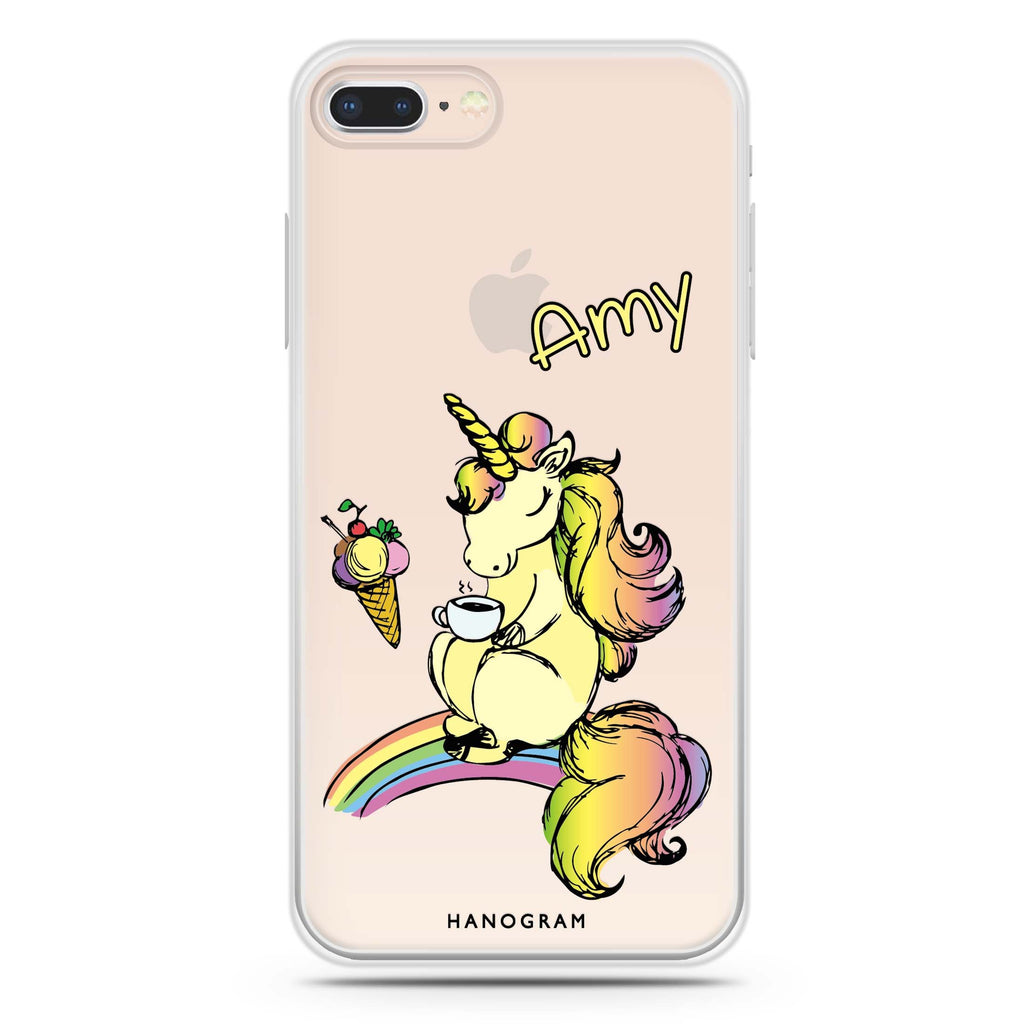 Cute Unicorn iPhone 7 Plus Ultra Clear Case