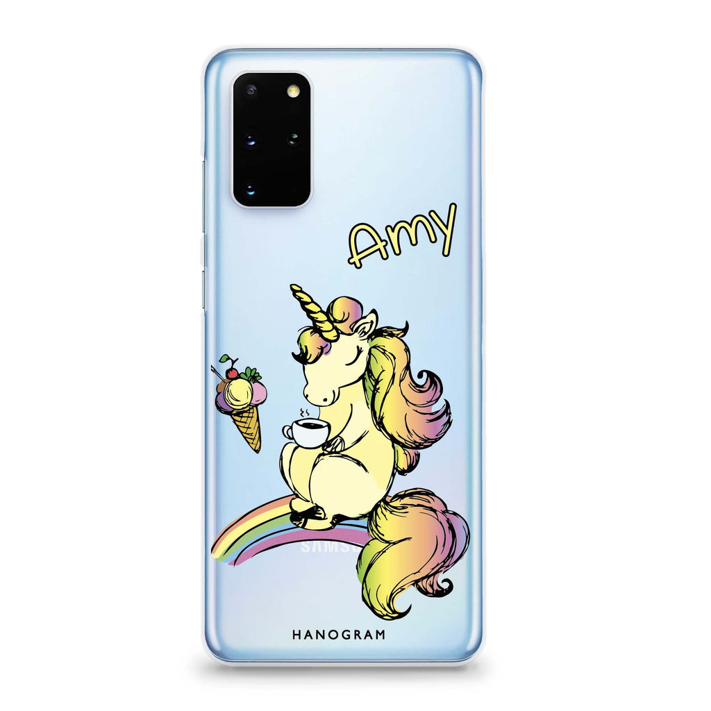 Cute Unicorn Samsung S20 Soft Clear Case