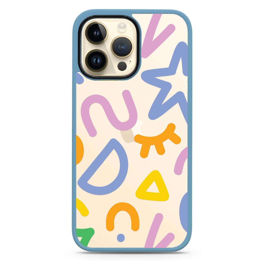 Abstract Doodles iPhone 13 Pro Impact Guard Bumper Case