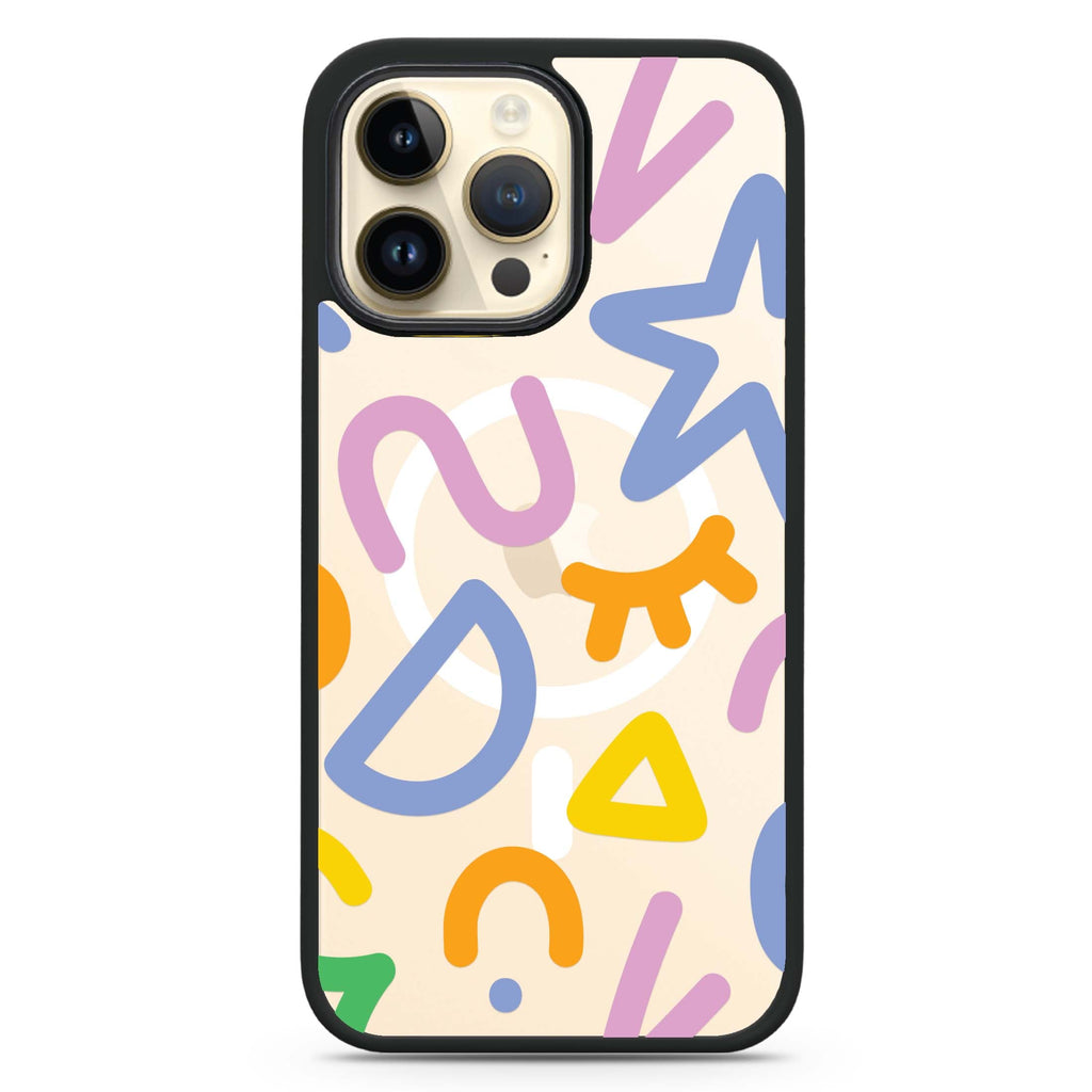 Abstract Doodles MagSafe Compatible Impact Guard Bumper Case