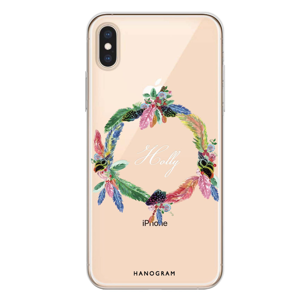 Watercolour Feather iPhone XS Ultra Clear Case