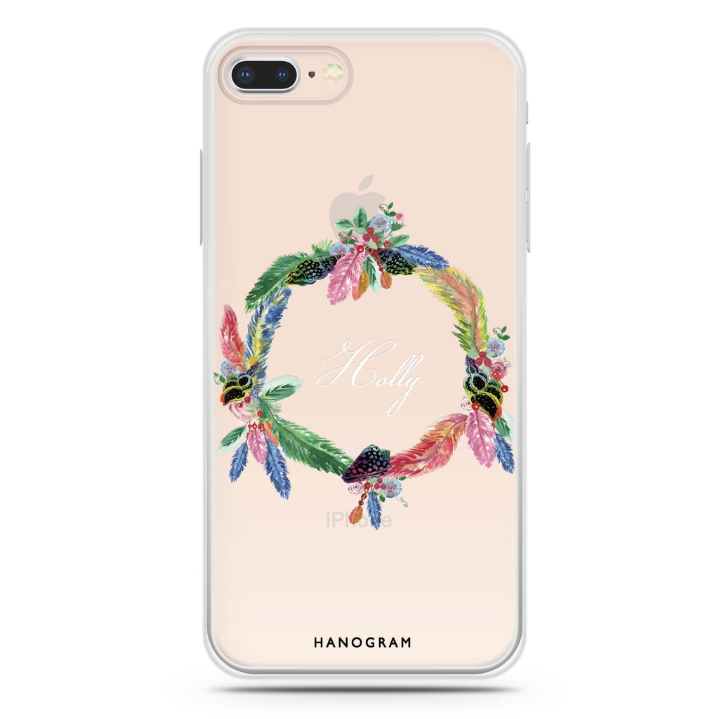 Watercolour Feather iPhone 8 Ultra Clear Case