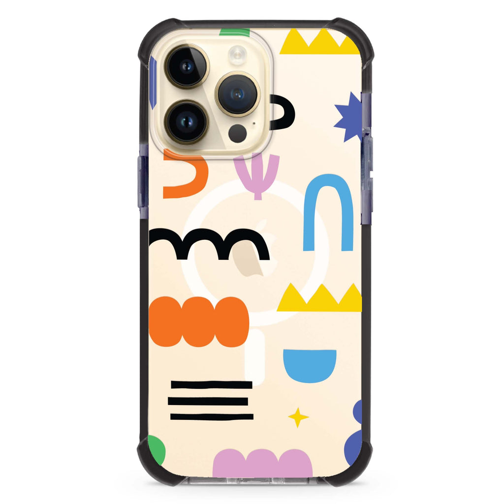 Abstract Doodles Pattern MagSafe Compatible Ultra Shockproof Case