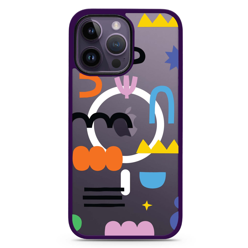 Abstract Doodles Pattern MagSafe Compatible Impact Guard Bumper Case