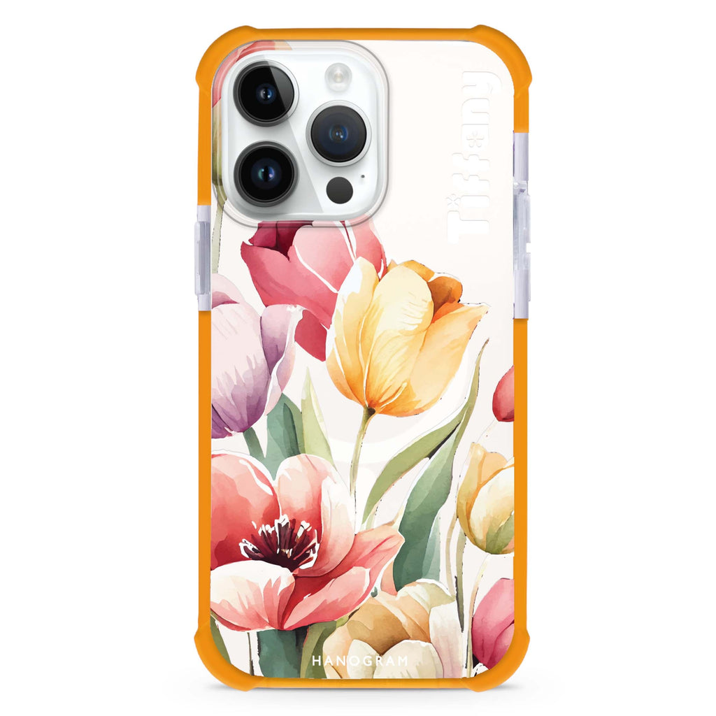 Watercolor tulip MagSafe Compatible Ultra Shockproof Case