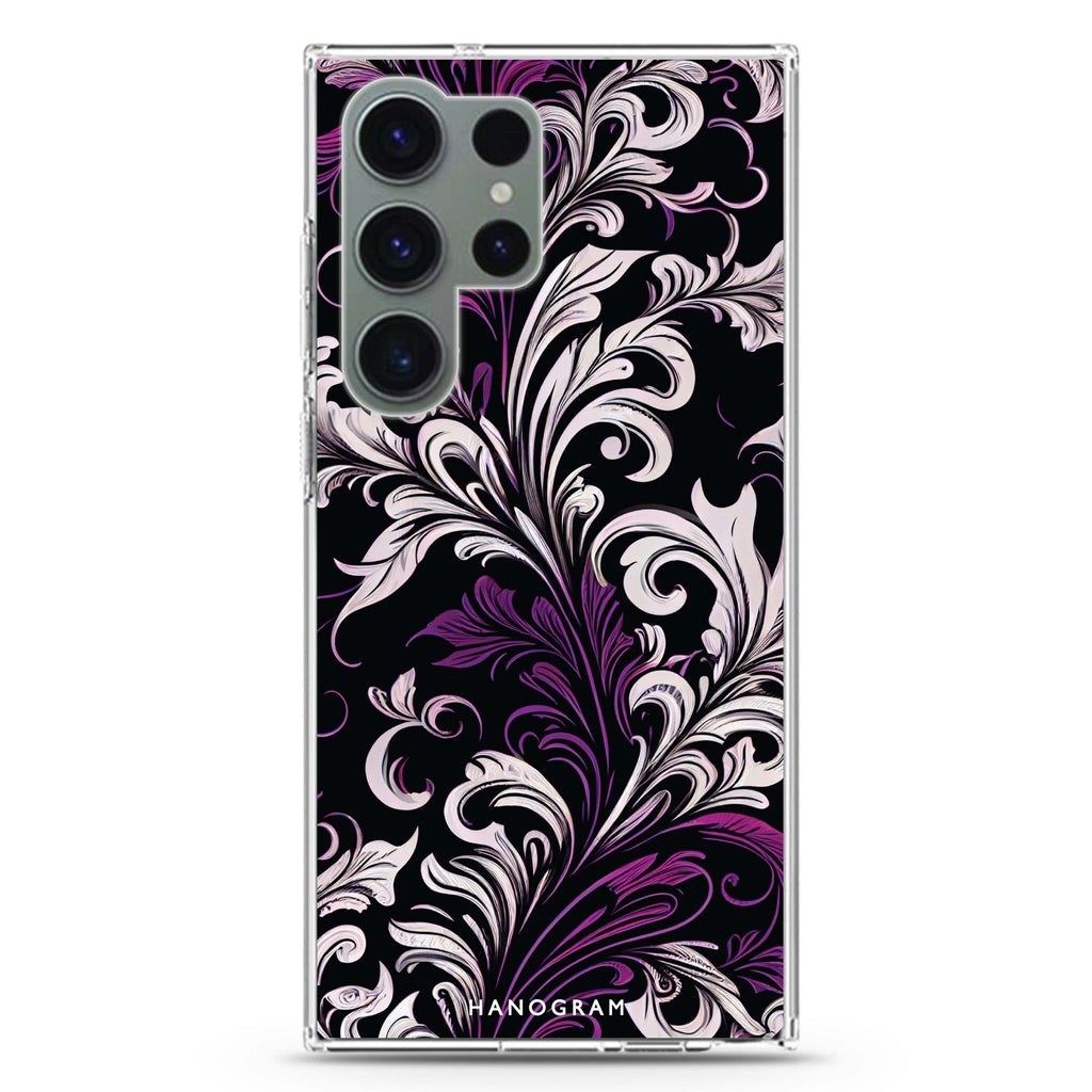 Floral #6 Samsung Galaxy S26/S25/S24/S23/S22 Ultra ultra clear case, transparent design, main view