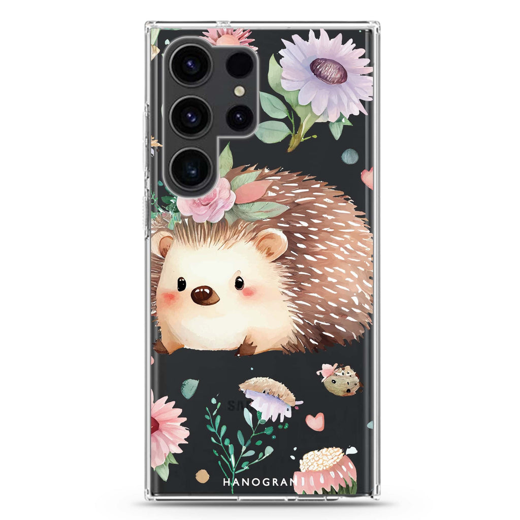 Hedgehog Samsung Galaxy S26/S25/S24/S23/S22 Ultra ultra clear case, transparent design, main view