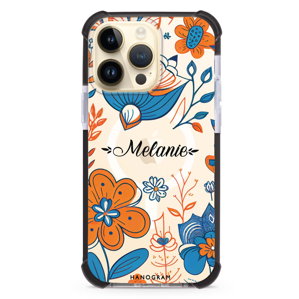 Floral Pattern MagSafe Compatible Ultra Shockproof Case