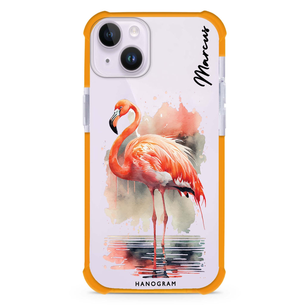 Flamingo in water iPhone 13 Ultra Shockproof Case