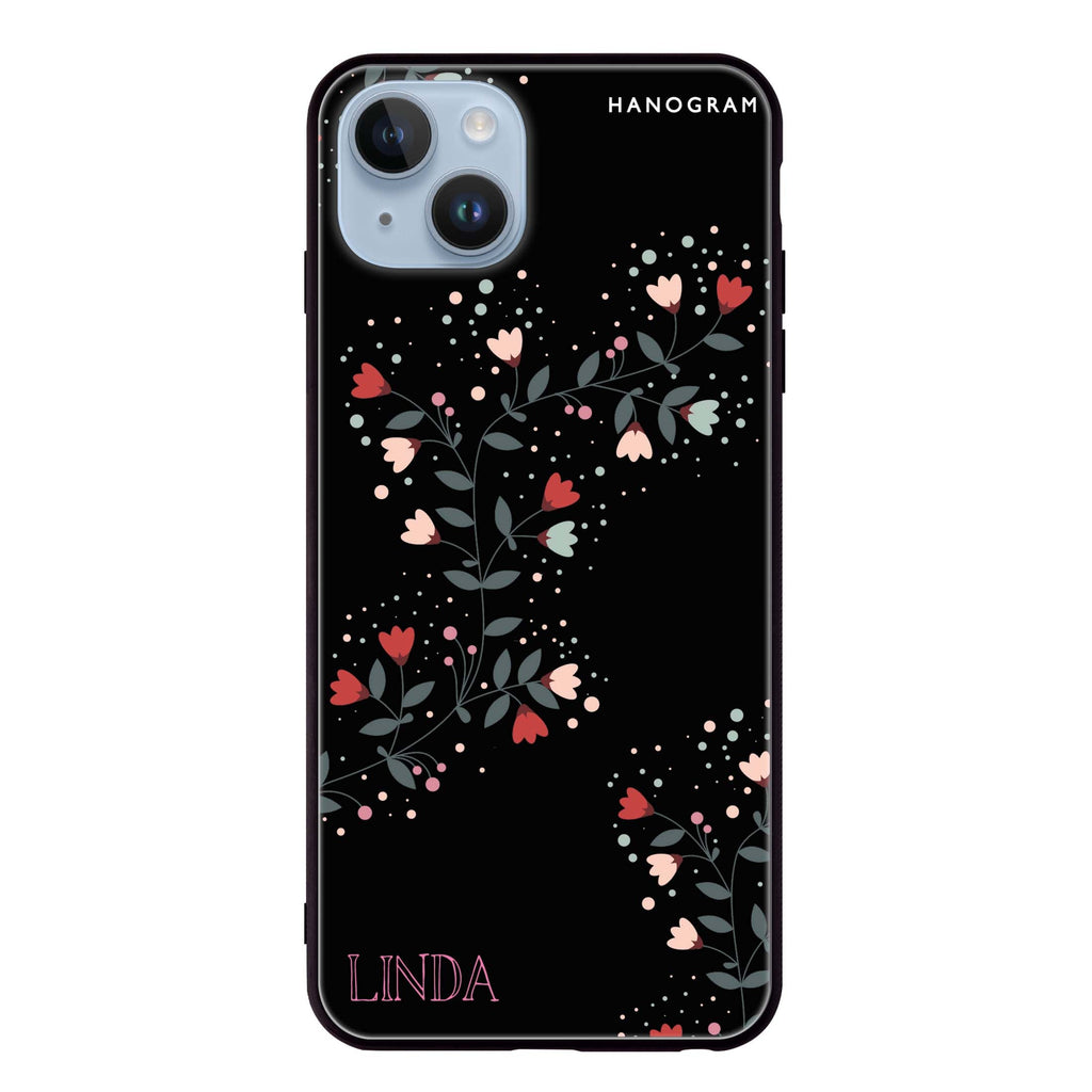 Floral Chain iPhone 14 Plus Glass Case