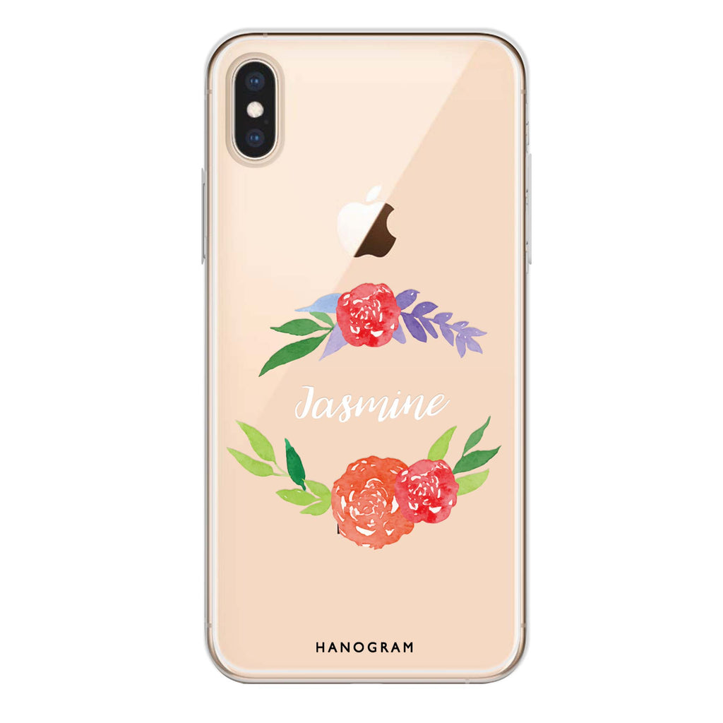 Floral Circle iPhone XS Max Ultra Clear Case