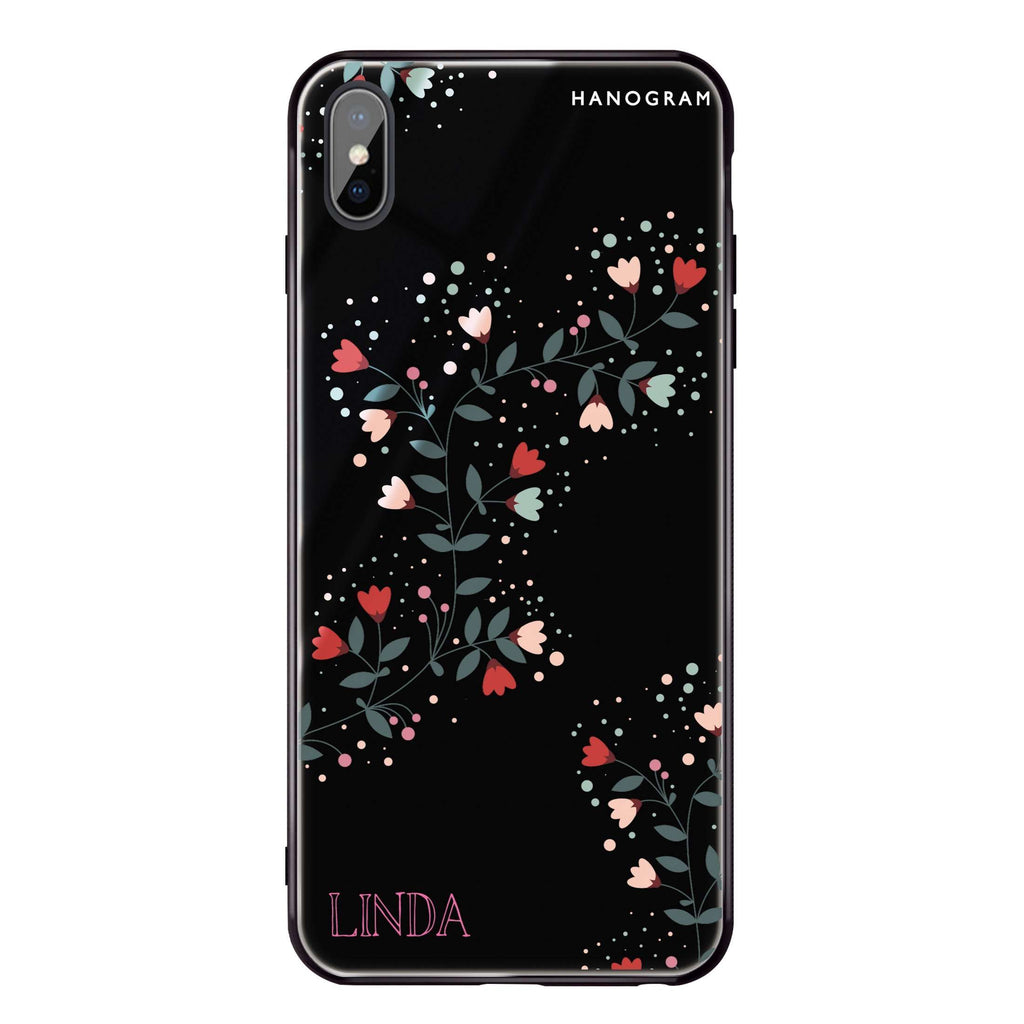 Floral Chain iPhone XS Max Glass Case